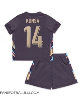 Anglia Ezri Konsa #14 Echipament de Fotbal Replică European 2024 Copii Deplasare (+ Șorturi)